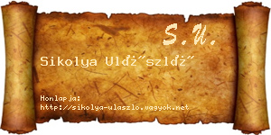 Sikolya Ulászló névjegykártya